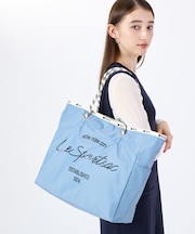 LARGE 2 WAY TOTE 2ウェイスレートブルー/パールシャイン