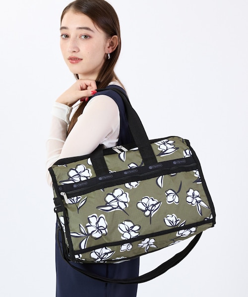 オリーブページ DELUXE MED WEEKENDER オリーブフローラルシルエット