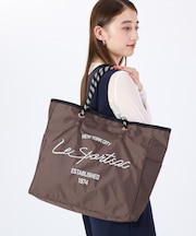 LARGE 2 WAY TOTE 2ウェイチョコレート/ブラックシャイン