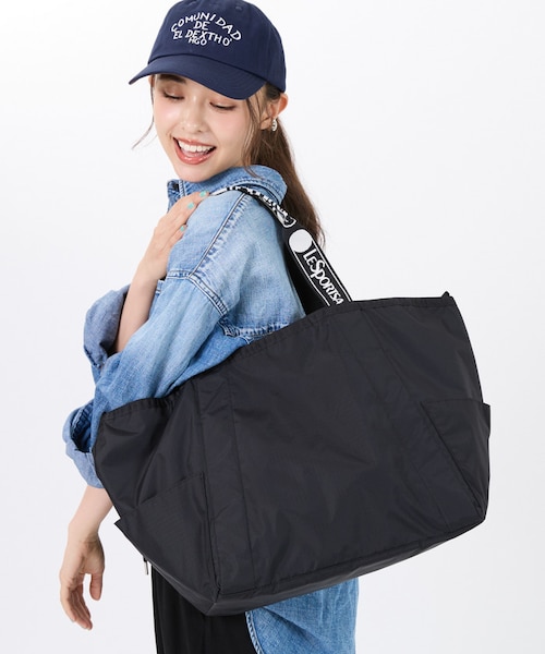 レスポートサックREVERSIBLE PKT TOTE ロゴジャガード　ブラック E/W REVERSIBLE PKT TOTE ロゴジャカードブラックT｜レスポートサック
