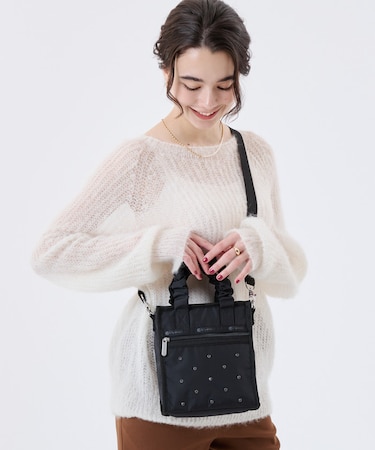 GH MINI N/S TOTE ビジューブラックグレー