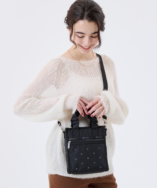 GH MINI N/S TOTE ビジューブラックグレー