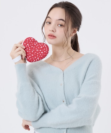 HEART WRISTLET レッドミニハーツホワイト