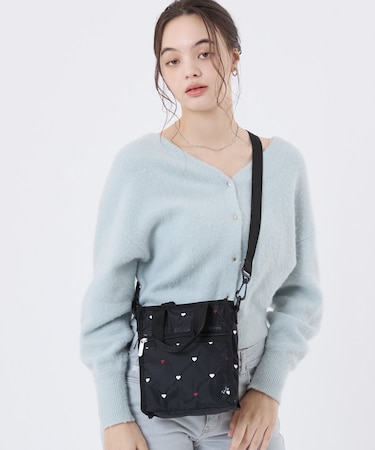 MINI N/S TOTE レッド/ホワイトハートEMB