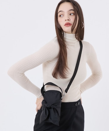 BOW MINI PHONE CROSSBODY ブラックボウズ