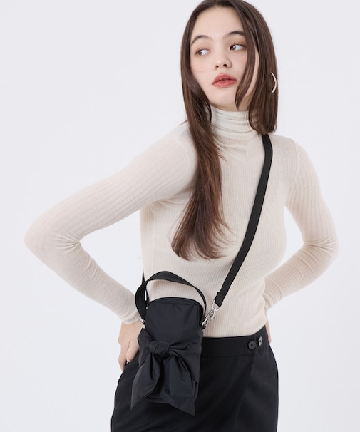 BOW MINI PHONE CROSSBODY ブラックボウズ