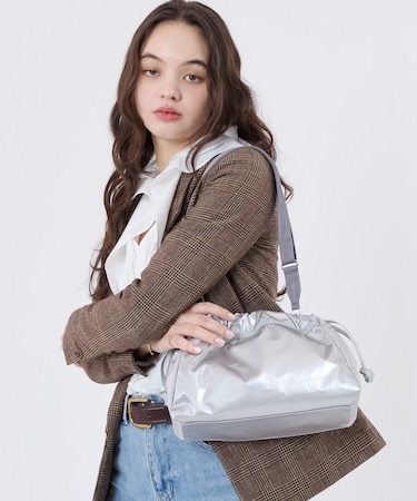E/W CITY DRAWSTRING BAG  アップタウンシルバーシャイン/シルバー