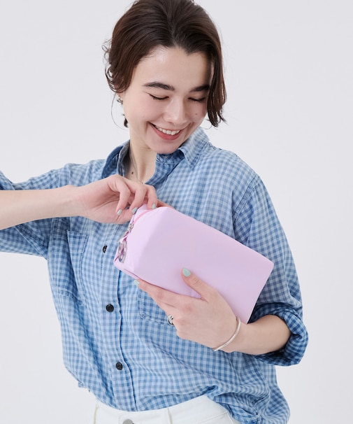 LARGE ZIP POUCH スノーピンク