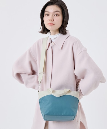 SMALL BUCKET TOTE ブルーインディゴ/ベージュ