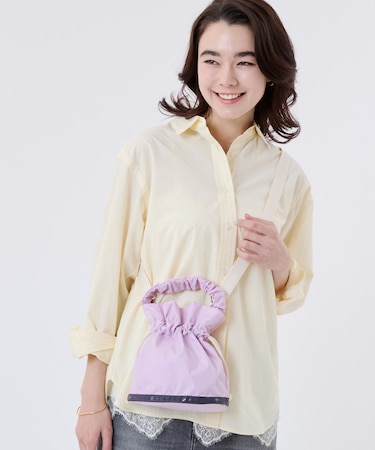 GH DRAWSTRING XBODY ライラック/サンドバーコード