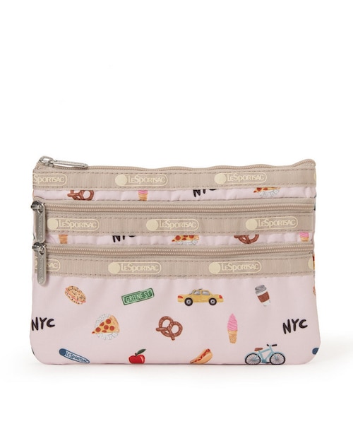 3ZIP COSMETIC NYCアイコンズピンク｜レスポートサックの通販｜&mall