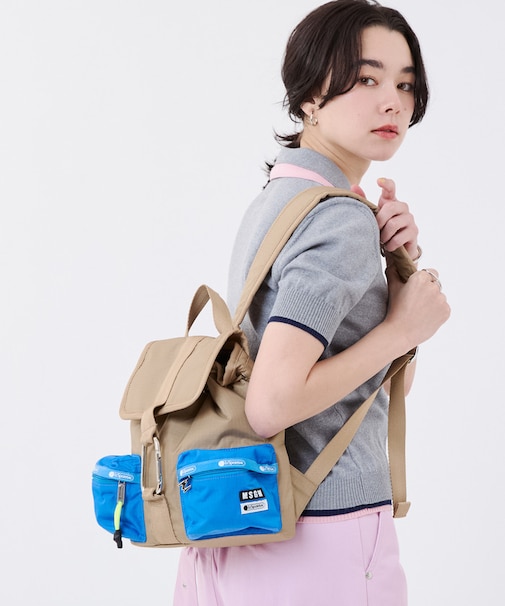 MSGM VOYAGER BACKPACK ボヤージャーカーキ/ブルー