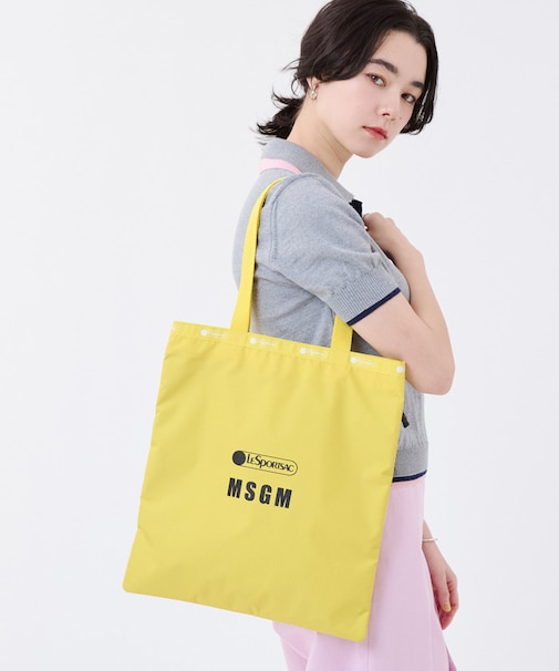 MSGM LG EMERALD TOTE ロゴトートイエロー