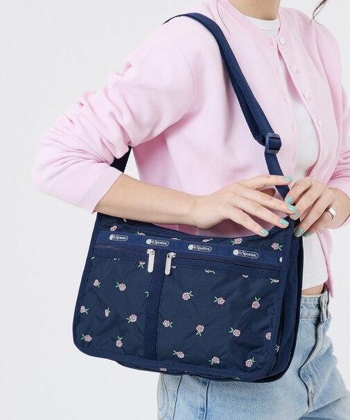 DELUXE EVERYDAY BAG ピンクローズエンブロイダリー