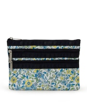 3ZIP COSMETIC タペストリーフラワーブルー