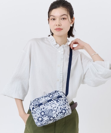 DANIELLA CROSSBODY フローラルレースネイビー