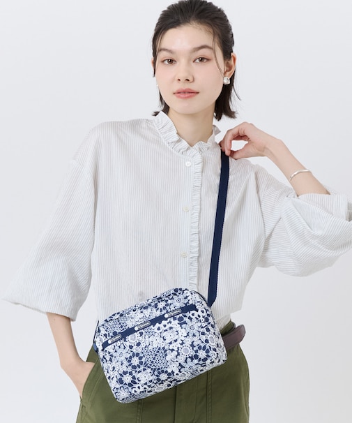 DANIELLA CROSSBODY フローラルレースネイビー