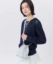 DRAWST BUCKET W PEARLS ミストグレーパール