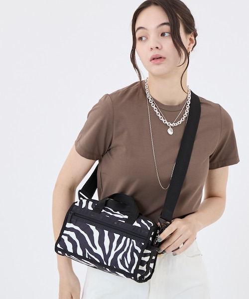 MINI DUFFEL CROSSBODY クリームブラックゼブラ｜レスポートサックの