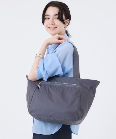 ESSENTIAL E/W ZIPTOP TOTE シャドウグレーC
