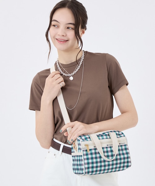 EVERYDAY SM SATCHEL フォレストギンガム｜レスポートサックの通販