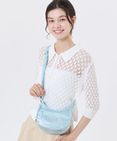 MINI HOBO CROSSBODY アクアブルーシャイン