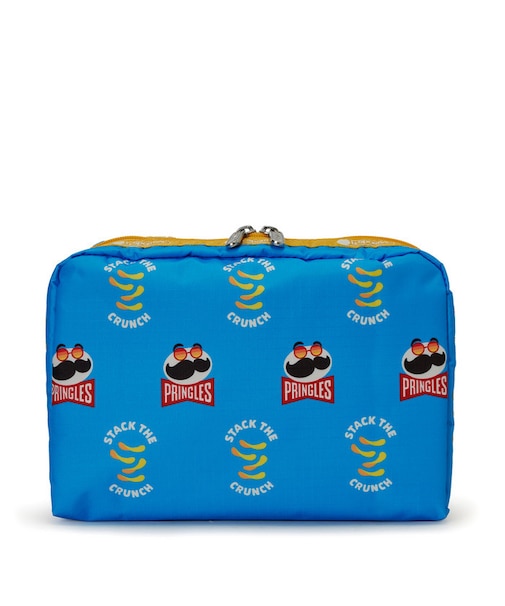 【LeSportsac×Pringles】EXTRA LARGE RECTANGULAR COSMETIC プリングルズブルー