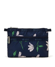 COSMETIC CLUTCH フローラルブルームズネイビー