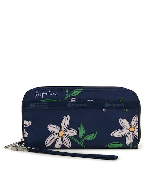 TECH WALLET WRISTLET フローラルブルームズネイビー
