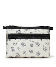 COSMETIC CLUTCH インクスケッチドフローラルアイボリー