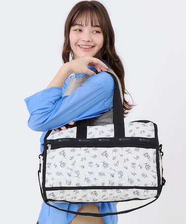 DELUXE MED WEEKENDER インクスケッチドフローラルアイボリー