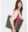 LG HANDLE ADJ TOTE アボカド/ベージュピンクウェビング