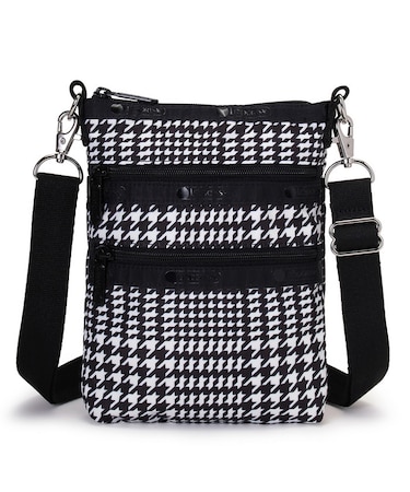 3 ZIP CROSSBODY シティハウンドトゥース