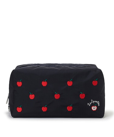 LARGE ZIP POUCH レッドアップルエンブロイダリー