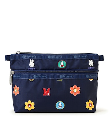 【LeSportsac×Miffy】COSMETIC CLUTCH ミッフィーネイビーポルカドット