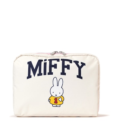 【LeSportsac×Miffy】EXTRA LARGE RECTANGULAR COSMETIC ミッフィーアンドフレンズクリーム