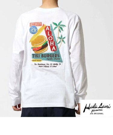 ﾊﾞｰｶﾞｰ LS刺繍TEE