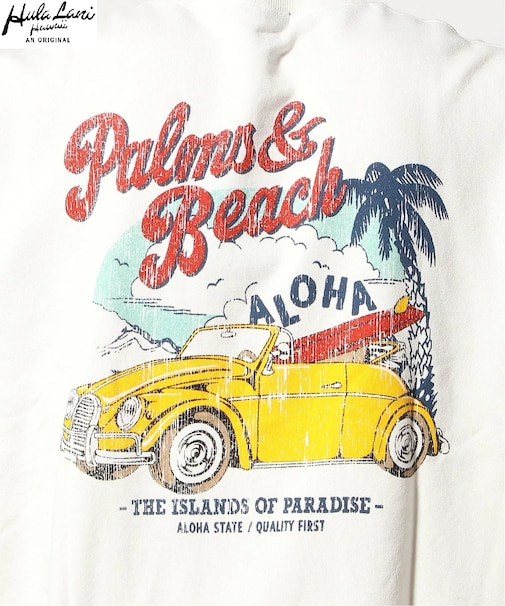 CAR 裏毛プリントトレーナー