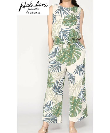 ﾚｰﾖﾝ麻 総柄ｵｰﾙｲﾝﾜﾝ