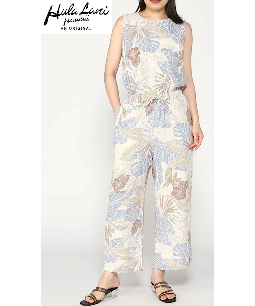 ﾚｰﾖﾝ麻 総柄ｵｰﾙｲﾝﾜﾝ