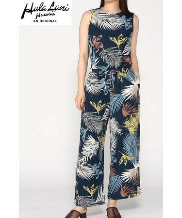 ﾚｰﾖﾝ麻 総柄ｵｰﾙｲﾝﾜﾝ