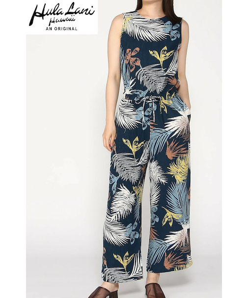 ﾚｰﾖﾝ麻 総柄ｵｰﾙｲﾝﾜﾝ