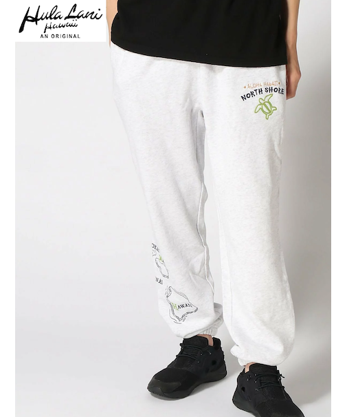 裏毛 刺繍ﾛﾝｸﾞﾊﾟﾝﾂ