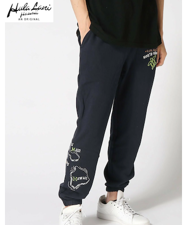 裏毛 刺繍ロングパンツ