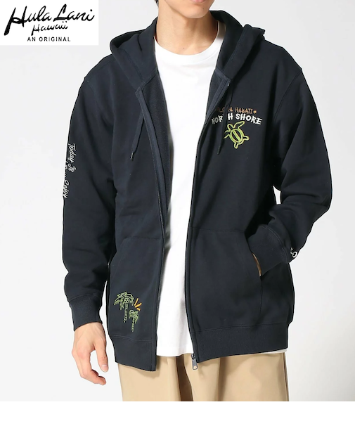 裏毛 刺繍ZIPﾊﾟｰｶｰ