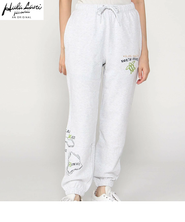 裏毛 刺繍ロングパンツ