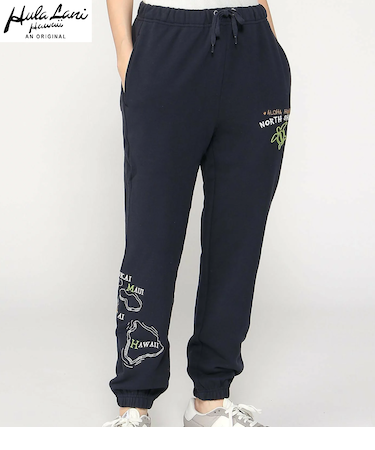 裏毛 刺繍ロングパンツ