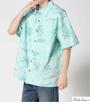 綿ｱﾛﾊ 総柄BIG ｼｬﾂ