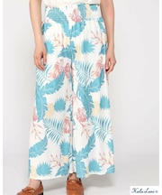 ｻﾏｰ天竺 総柄ﾛﾝｸﾞﾊﾟﾝﾂ