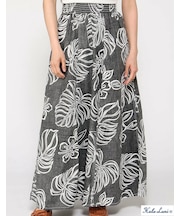 綿ｱﾛﾊ 総柄 ﾛﾝｸﾞｽｶｰﾄ